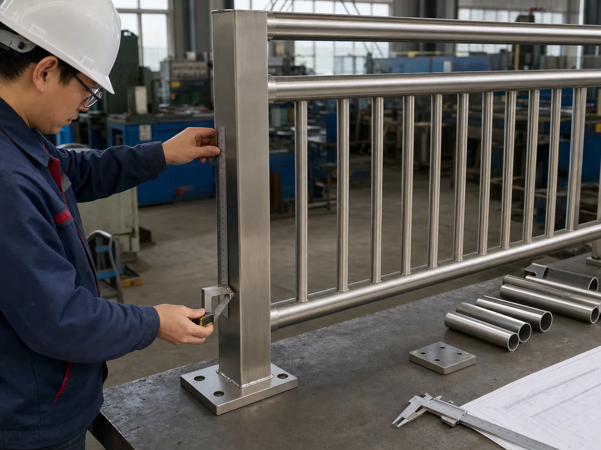 Railing quality inspection visualization