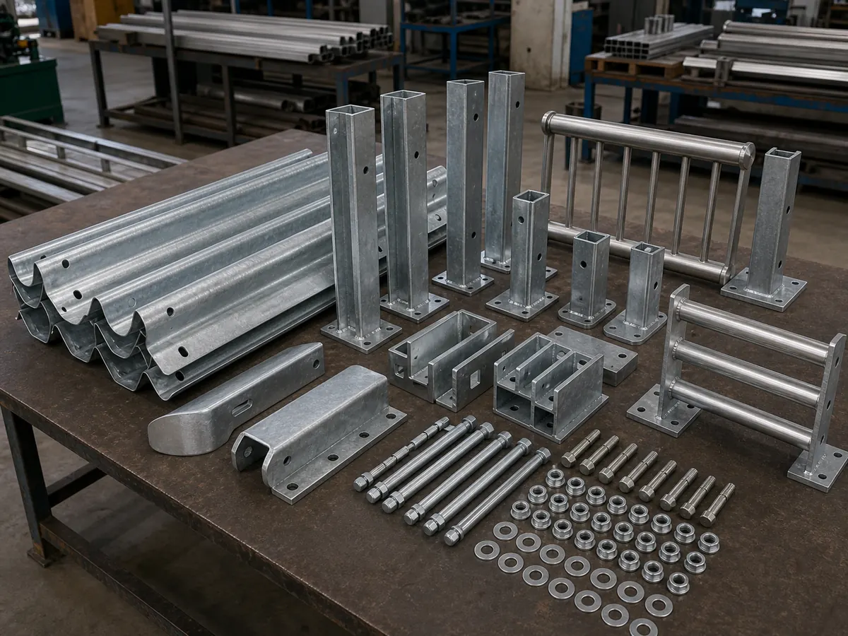 Guardrail posts and accessories visualization